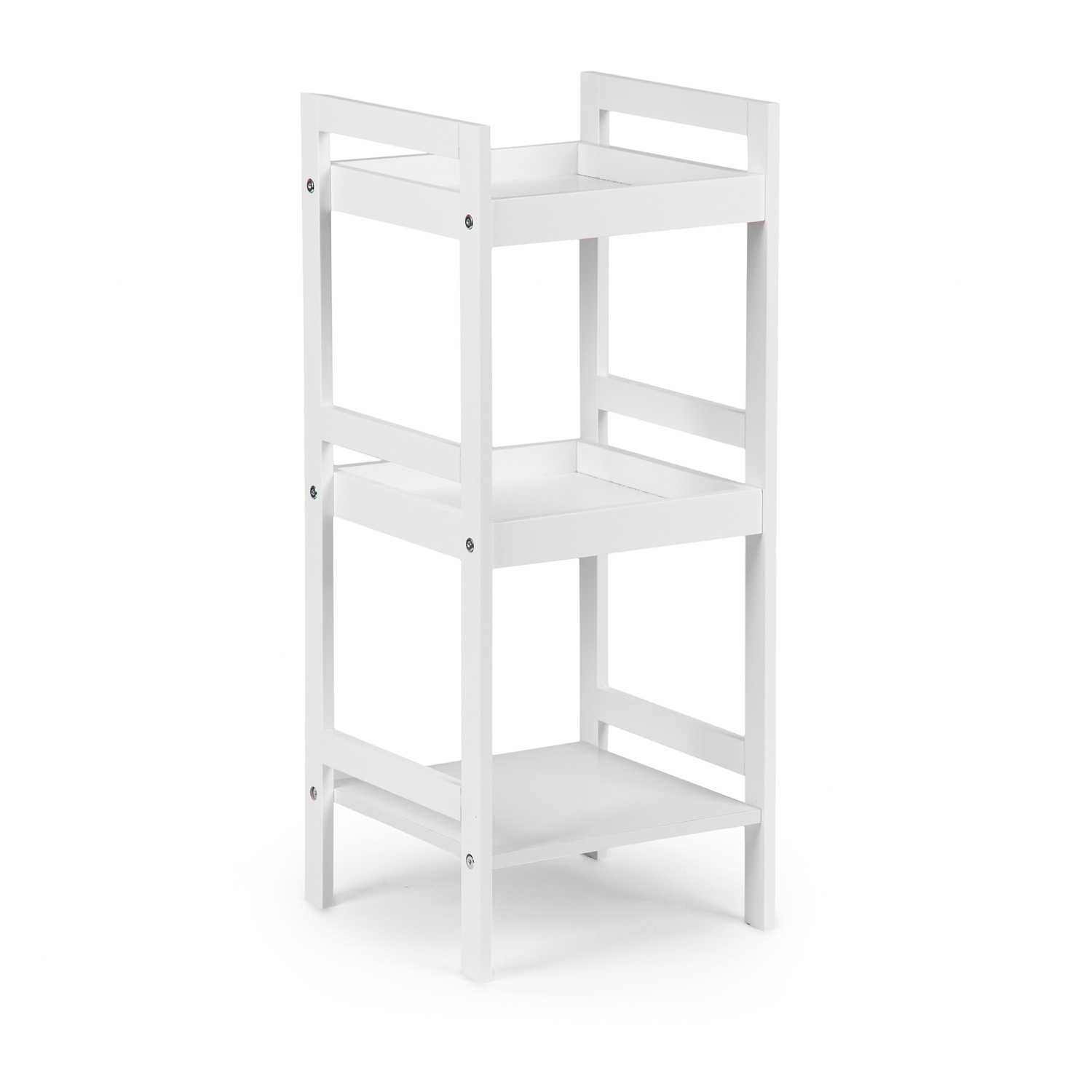 Bijzettafel boekenkast 3 planken – 30 x 29 x 72 cm – Wit
