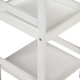 Bijzettafel boekenkast 3 planken – 30 x 29 x 72 cm – Wit
