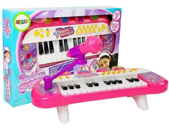 Speelgoed keyboard piano met USB en Microfoon – Roze