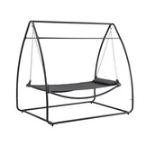 Tuinligbed hangmat met klamboe – 223 x 151 cm Grijs