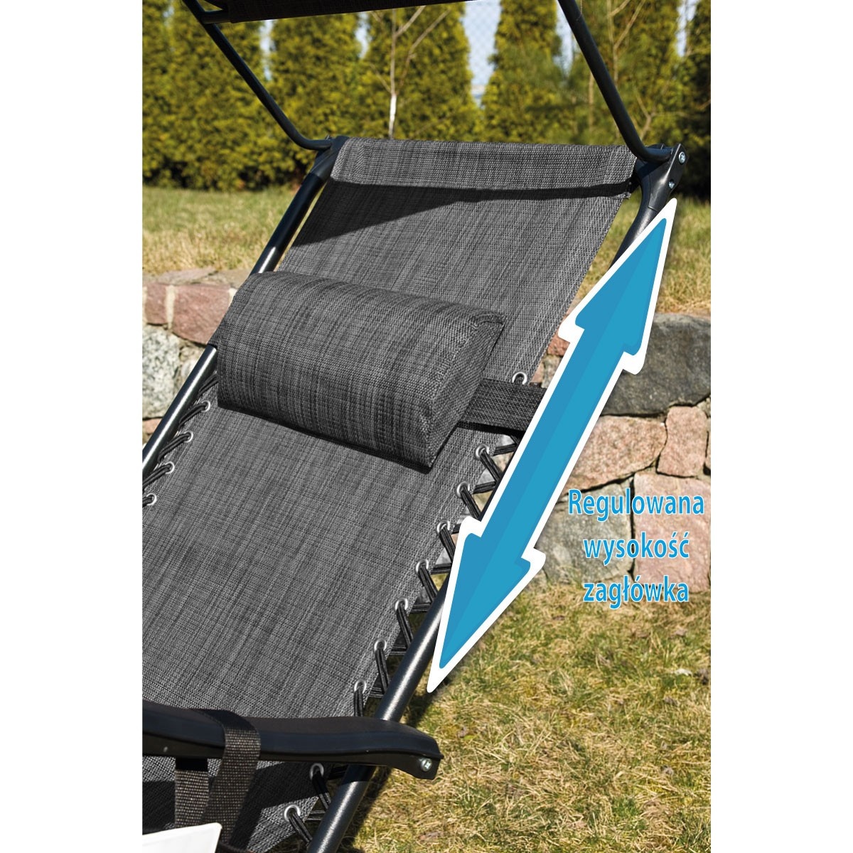 Ligstoel Zero Gravity verstelbaar + accessoires – Grijs