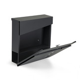 Brievenbus geometrisch 36,5 x 37 cm – Staal – Antraciet