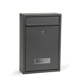 Brievenbus met venster 32 x 21,5 cm – Staal – Antraciet