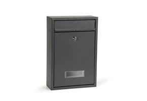 Brievenbus met venster 32 x 21,5 cm – Staal – Antraciet
