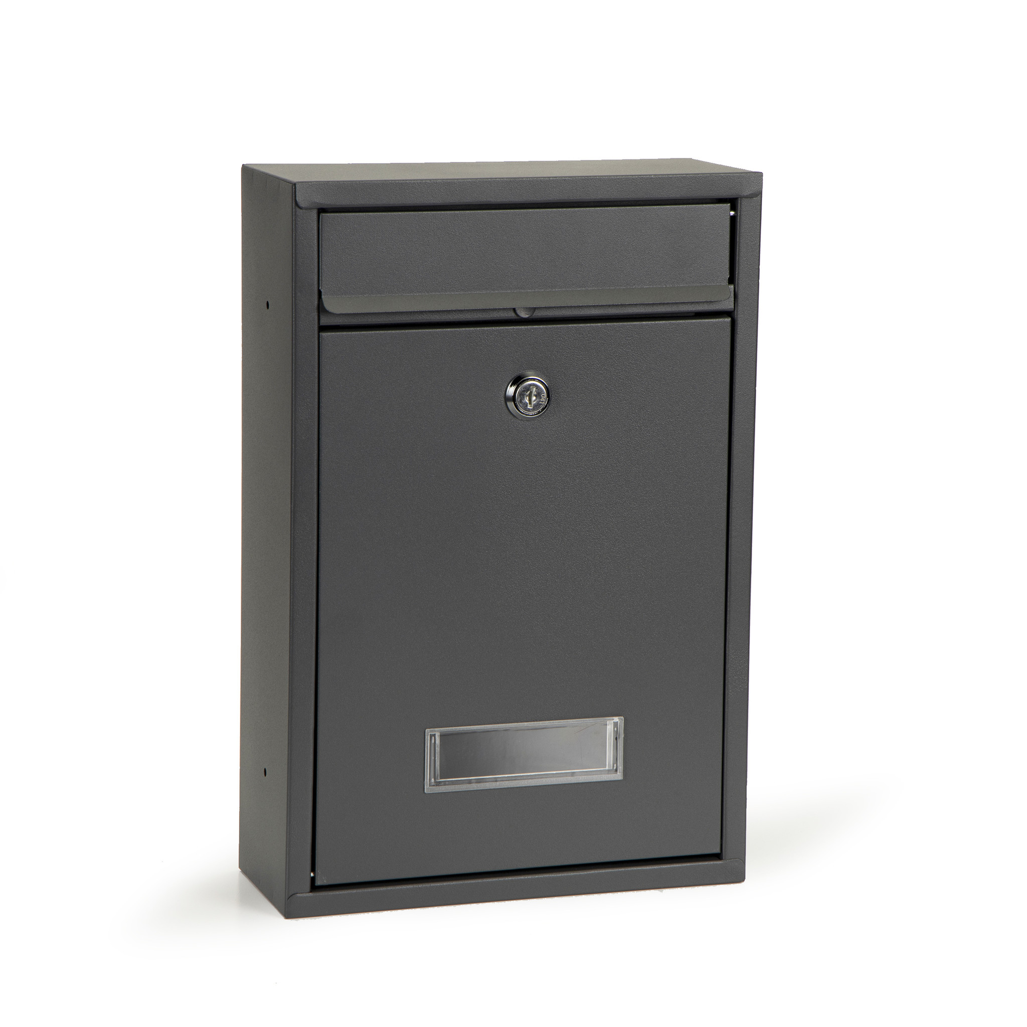Brievenbus met venster 32 x 21,5 cm – Staal – Antraciet