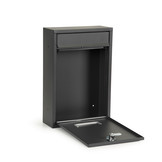 Brievenbus met venster 32 x 21,5 cm – Staal – Antraciet