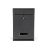 Brievenbus met venster 32 x 21,5 cm – Staal – Antraciet