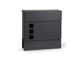 Brievenbus 37 x 37 x 10 cm – Verzinkt staal – Antraciet