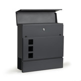 Brievenbus 37 x 37 x 10 cm – Verzinkt staal – Antraciet