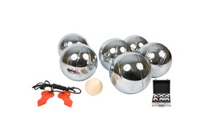 Jeu de Boules set 6 ballen – Aluminium koffer – Zilver
