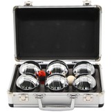 Jeu de Boules set 6 ballen – Aluminium koffer – Zilver