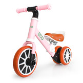 Loopfiets driewieler 2in1 – Meegroeiend – Licht Roze