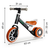 Loopfiets driewieler 2in1 – Meegroeiend – Zwart