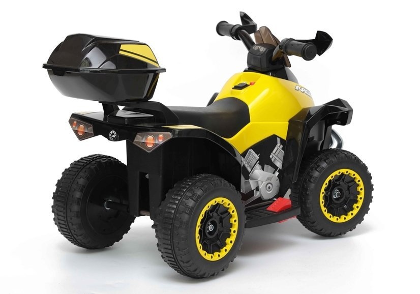 Elektrisch bestuurbare kinder quad 45W – geel