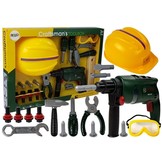Speelgoed klusset met boormachine en helm