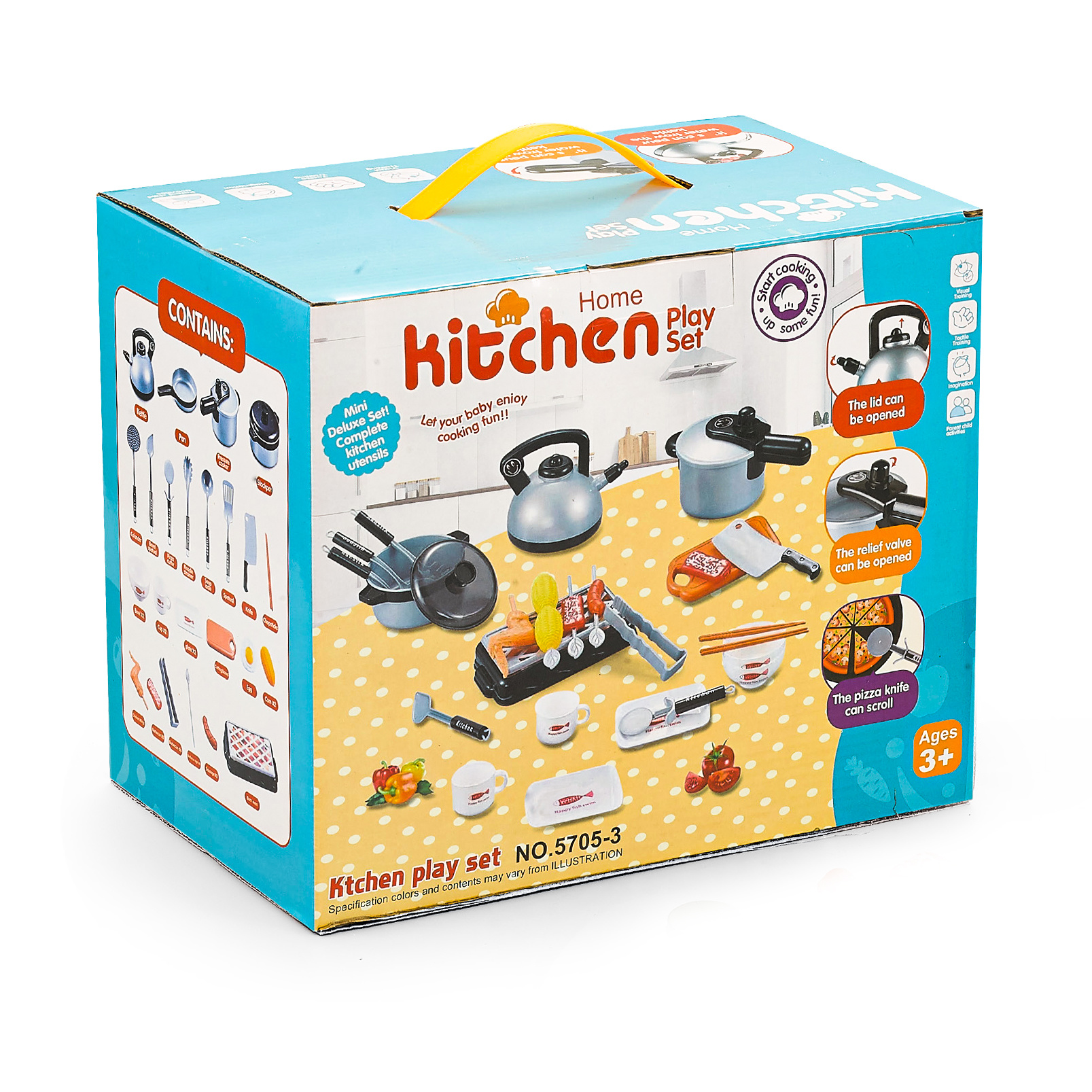 Kinder grill en kookset 36-delig – Keukenspeelgoed