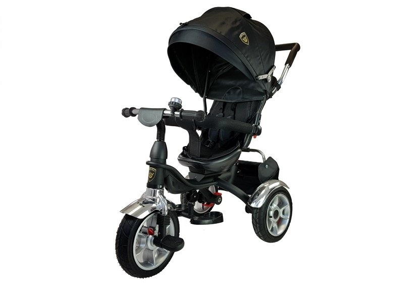 Driewieler kinderwagen - zwart - met zonnevizier