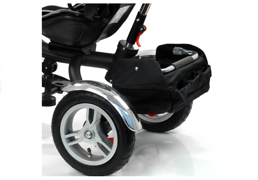 Driewieler kinderwagen - zwart - met zonnevizier