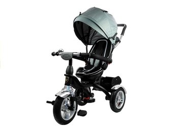 Driewieler kinderwagen zilver - met zonnevizier