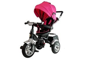 Driewieler kinderwagen roze - met zonnevizier