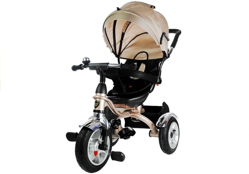 Driewieler kinderwagen - met zonnevizier - Crème