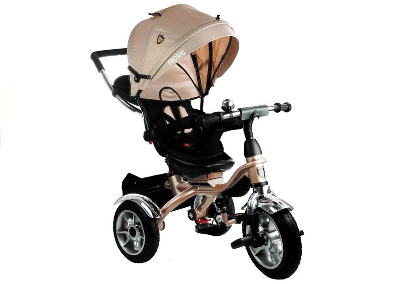 Driewieler kinderwagen - met zonnevizier - Crème