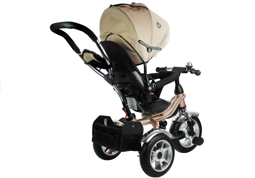 Driewieler kinderwagen - met zonnevizier - Crème