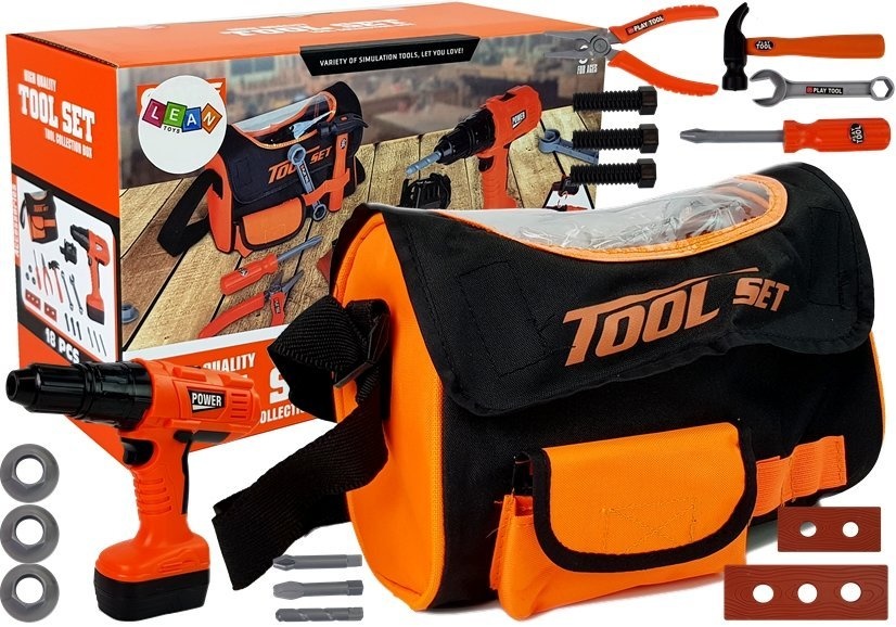 Kinderspeelgoed gereedschap set - met opbergtas