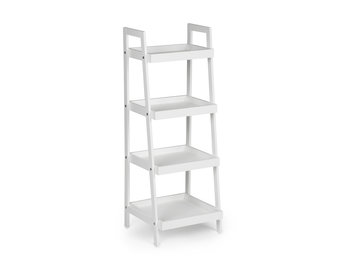 Boekenkast schuin - 100 x 29 x 30 cm - wit - 4 schappen