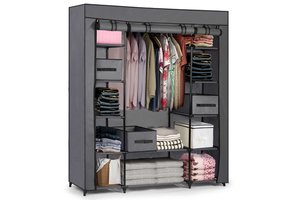 Garderobekast XL textiel 45 x 135 x 170 cm + 3 Manden