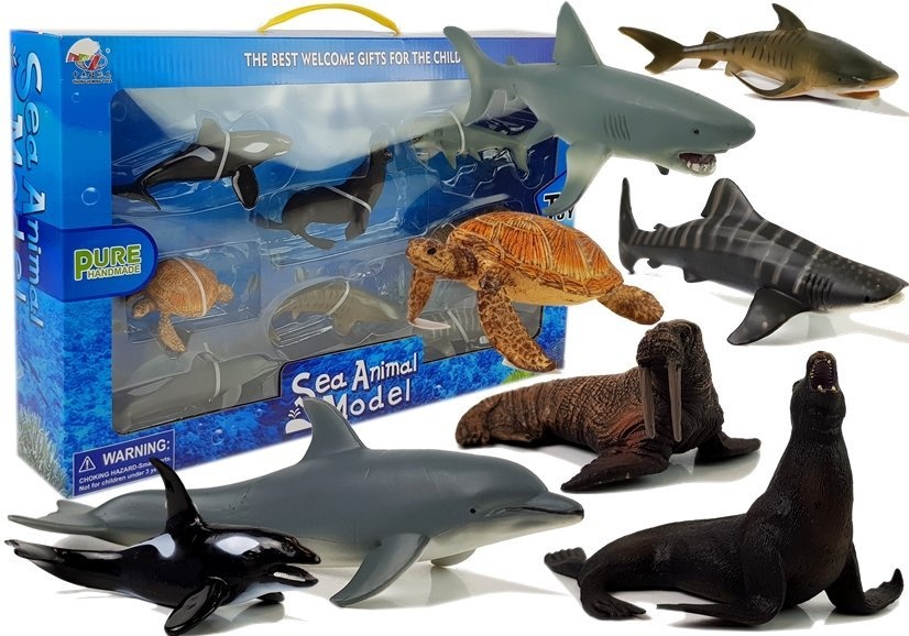 Figurenset zeedieren 8 stuks – Educatieve speelset Oceaan