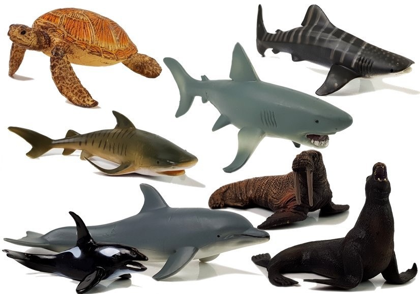 Figurenset zeedieren 8 stuks – Educatieve speelset Oceaan