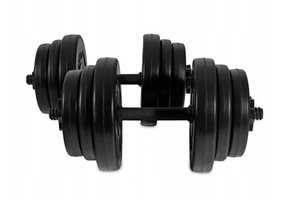 Dumbbell halterset 2 x 10 kg – 12 halterschijven – Zwart