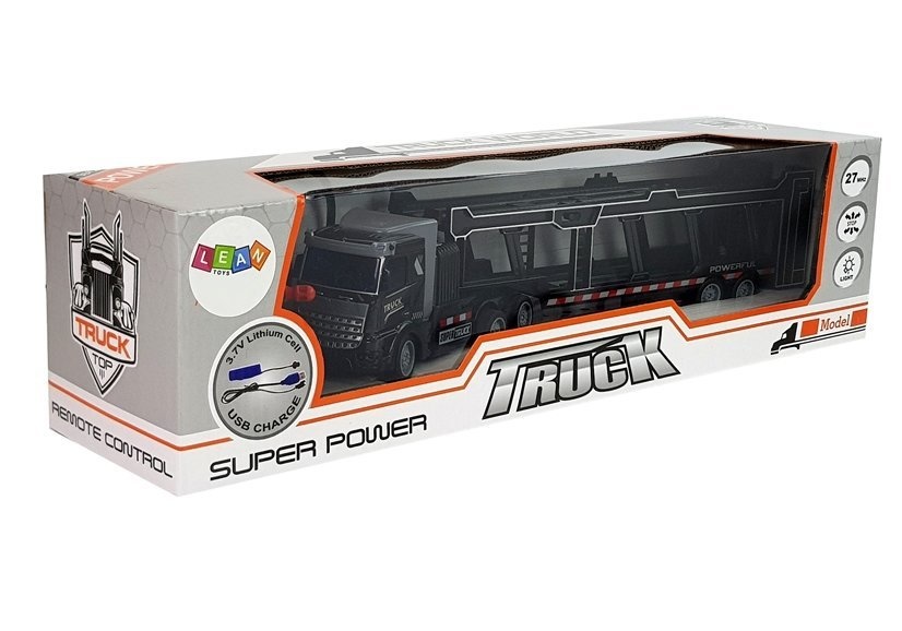 RC vrachtwagen - auto trailer 36 cm - met verlichting