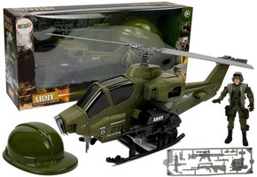 Militaire helikopter speelset met piloot & helm