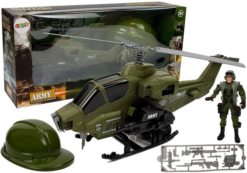 Militaire helikopter speelset met piloot & helm