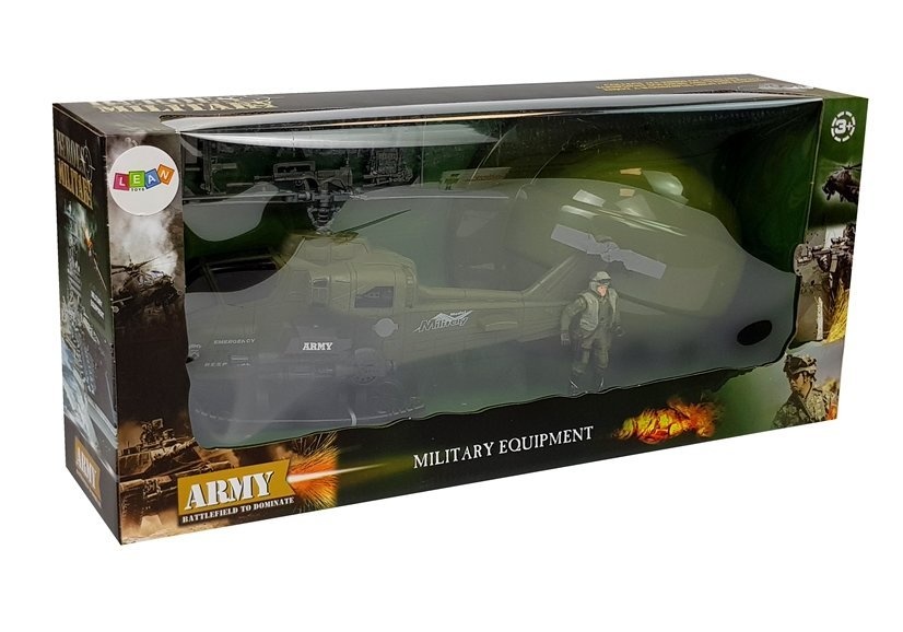 Militaire helikopter speelset met piloot & helm