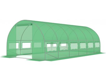 Tuinkas 600 x 300 x 200 cm met klamboeramen - 18m2 - Groen