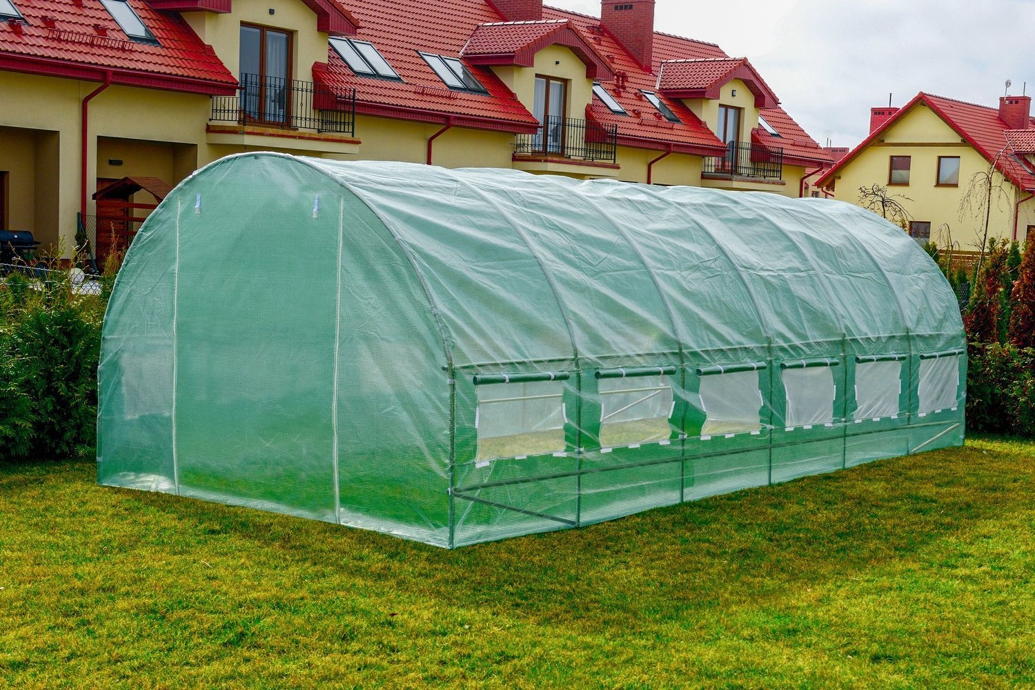 Tuinkas 600 x 300 x 200 cm met klamboeramen - 18m2 - Groen