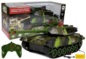 Bestuurbare RC tank - met verlichting en geluid