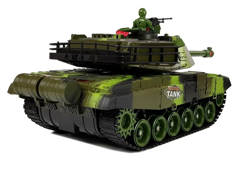 Bestuurbare RC tank - met verlichting en geluid