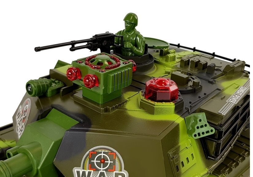 Bestuurbare RC tank - met verlichting en geluid