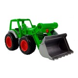 Speelgoed trekker met shovel & aanhanger 63 cm – Groen