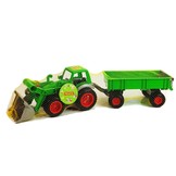 Speelgoed trekker met shovel & aanhanger 63 cm – Groen