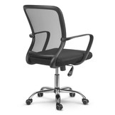 Bureaustoel verstelbaar – Mesh nylon rugleuning – Zwart