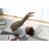 Foam puzzel speelmat 180x180cm - 9 stuks - grijze dieren