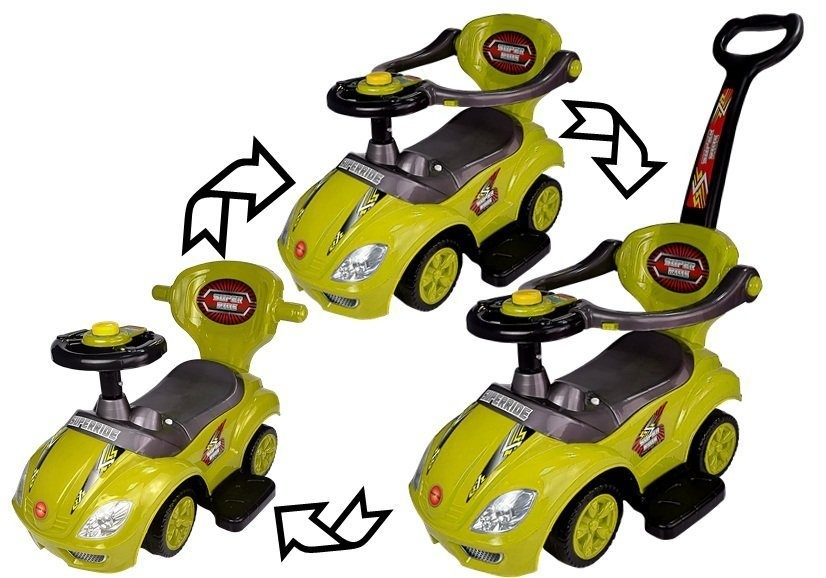 Kinder loopwagen 3-in-1 - 60 x 40 x 85 cm - geel
