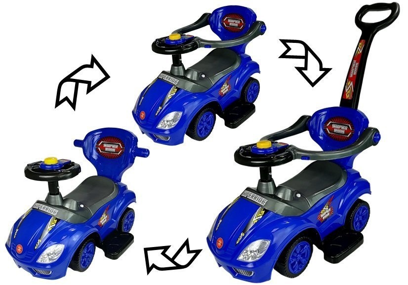 Kinder loopwagen 3-in-1 - 60 x 40 x 85 cm - blauw