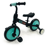 Loopfiets met duwstang - tot 30 kg belasting - zwart met blauw