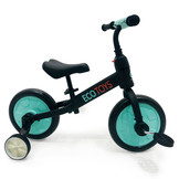 Loopfiets met duwstang - tot 30 kg belasting - zwart met blauw